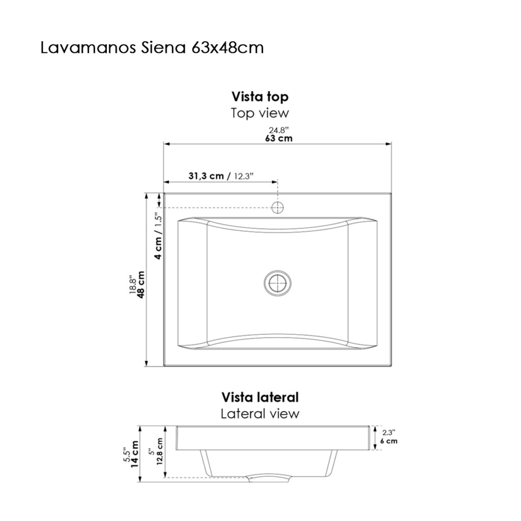 Lavamanos De 63x48 Cm Con Mueble Moderno Firplak