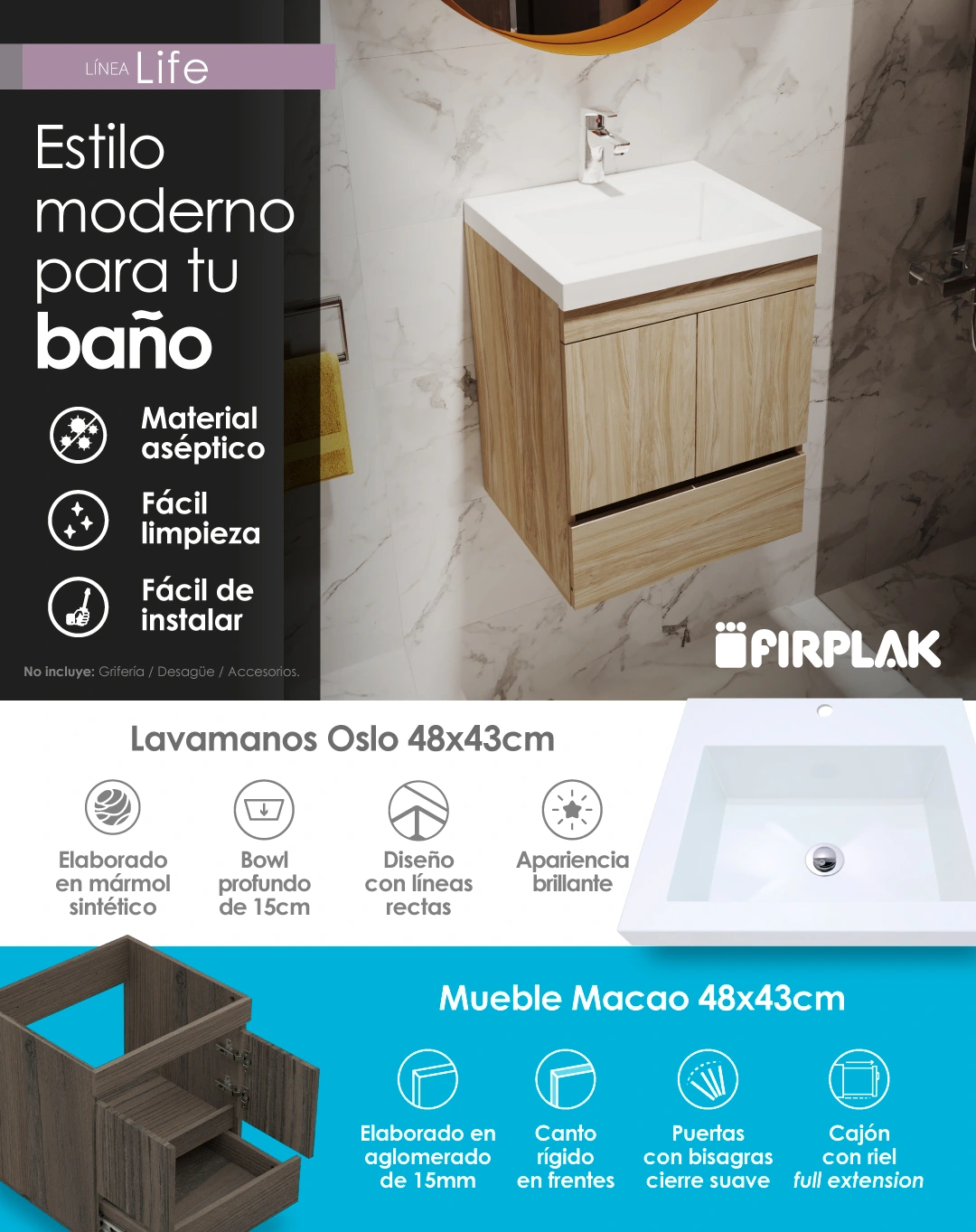 lavamanos con mueble