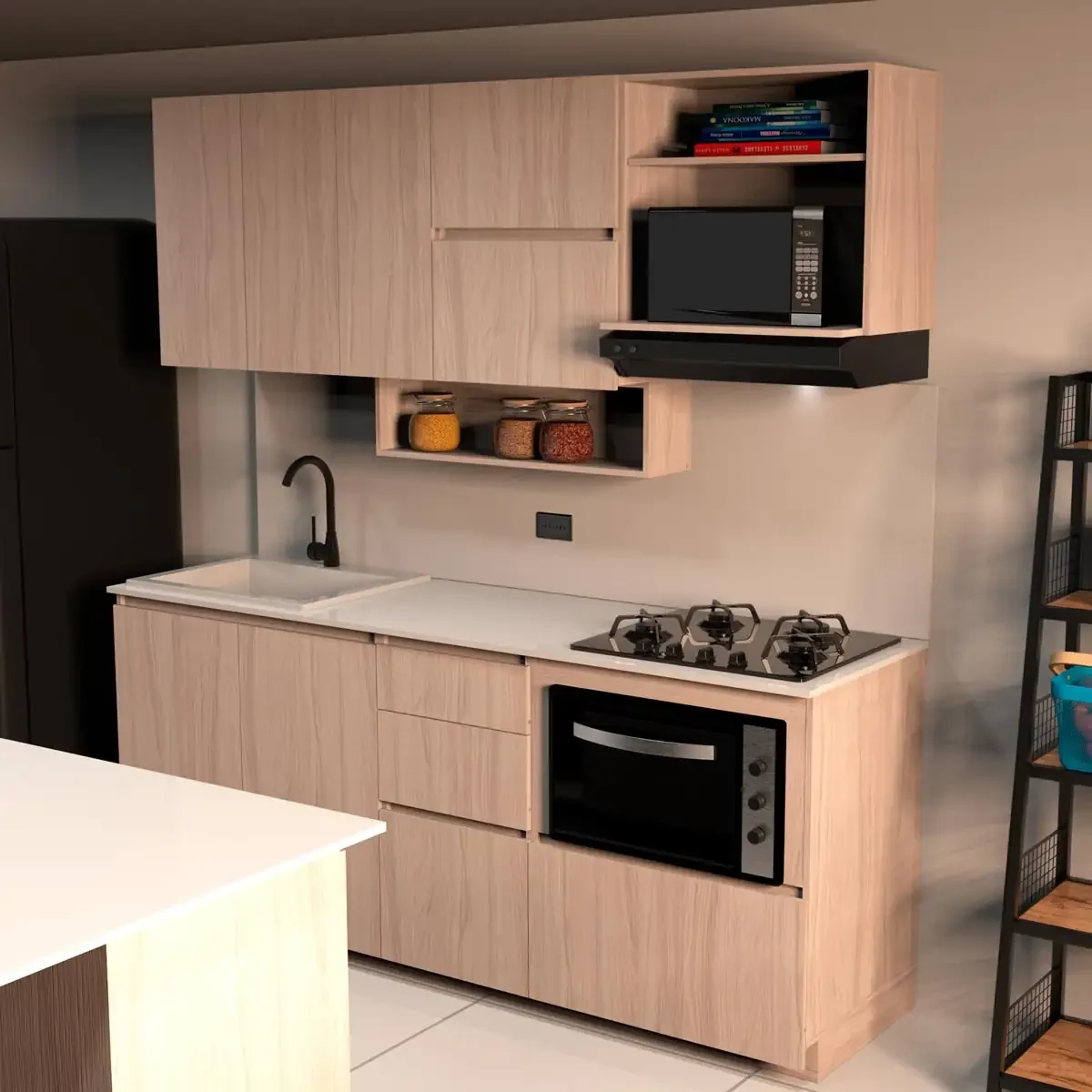 Nueva cocina Modular GEOS 210x60cm de Firplak | #site_title