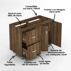 Mueble barra de cocina