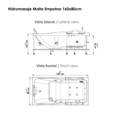 Hidromasaje-Malta-Plus-Empotrar-160x80-Planos