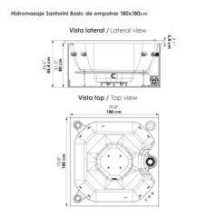 Hidromasaje-Santorini-Basic-De-Empotrar-180x180cm-Planos