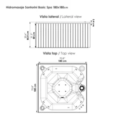 Hidromasaje-Santorini-Basic-Spa-180x180cm-Planos